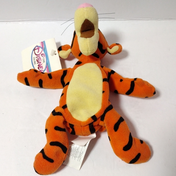 The Disney Store Mini Bean Bag Tigger 9" Plush Stuffed Animal Toy - Picture 3 of 8